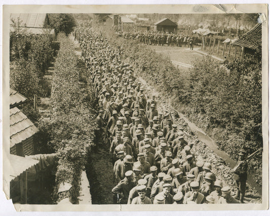 Vintage World War I Photo Print 8x10 - British with War Prisoners, Historic