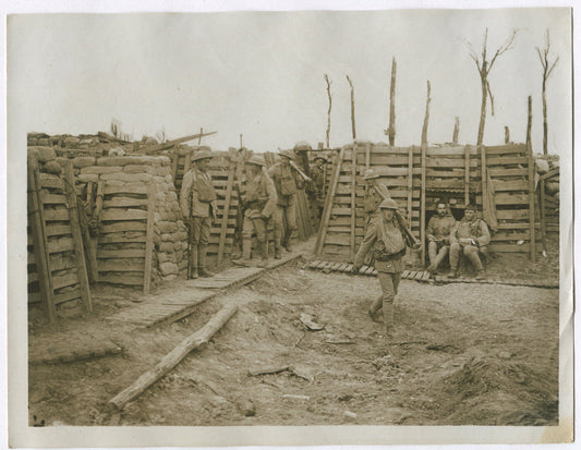 Vintage World War I Photo: Portuguese Troops in the Trenches on the Western