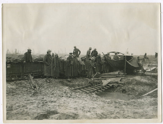 Vintage WWI Photo: Evacuation of Wounded British Troops by Rail, 8x10 Reprint -