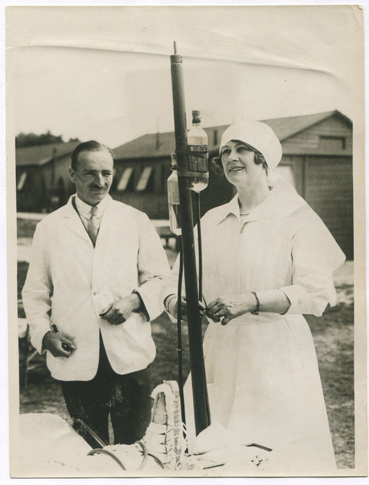 Vintage WWI Base Hospital Medical Team Photograph - Official British Western