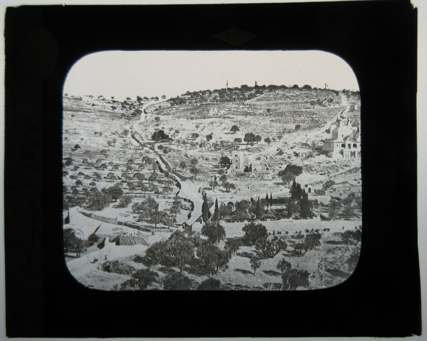 ARID VILLAGE SCAPE, MIDDLE EAST 1888. PHOTO ON GLASS/LANTERN SLIDE.