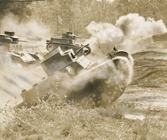 Vintage WWII U.S. Infantry Tank School, Fort Benning 8x10 Photo Reprint Wall Art