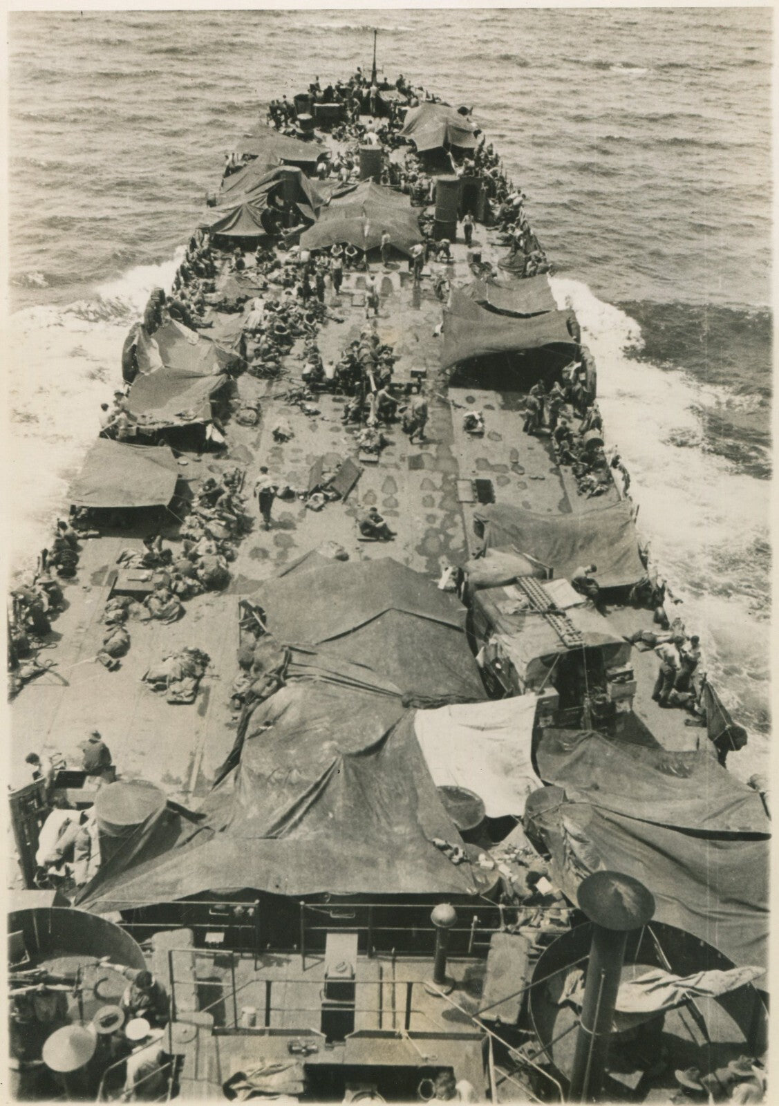 Vintage WWII 8x10 Reprint Photo: U.S. Amphibious Craft at Lae, New Guinea Wall