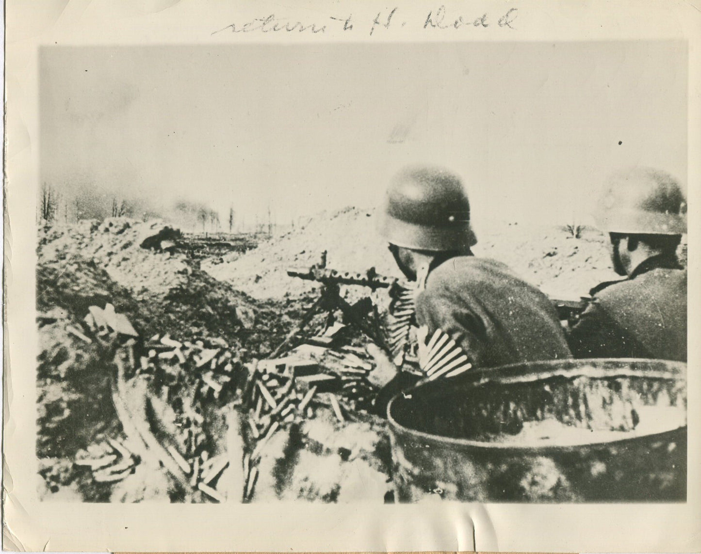 Vintage WWII Nazi Machine Gunner 8x10 Photo Print, Archival Reproduction,