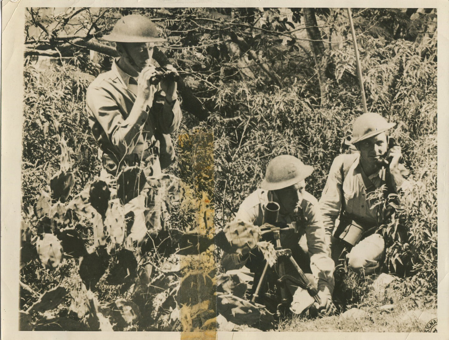 Vintage WWII Photo 8x10 Reprint - American Mortar Section, British West Indies,