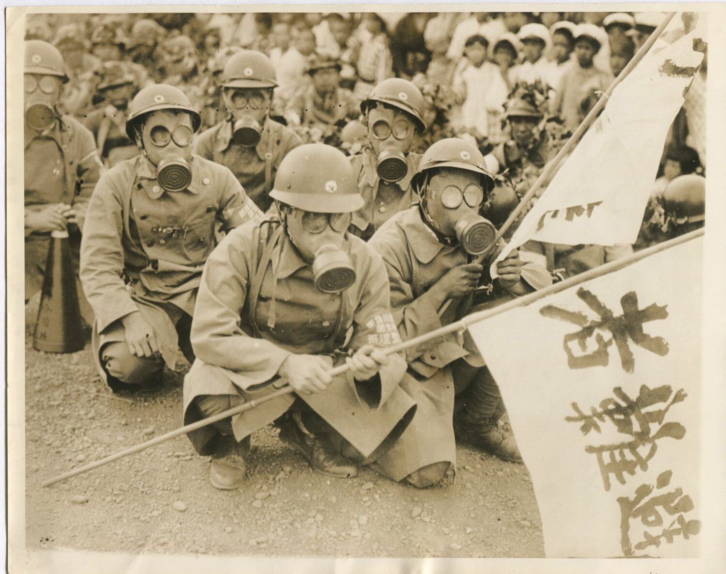 Vintage WWII Photo Japanese Soldiers in China (8x10 Reprint)