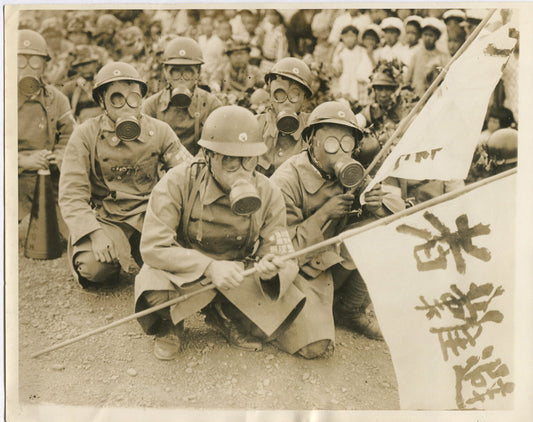 Vintage WWII Photo Japanese Soldiers in China (8x10 Reprint)