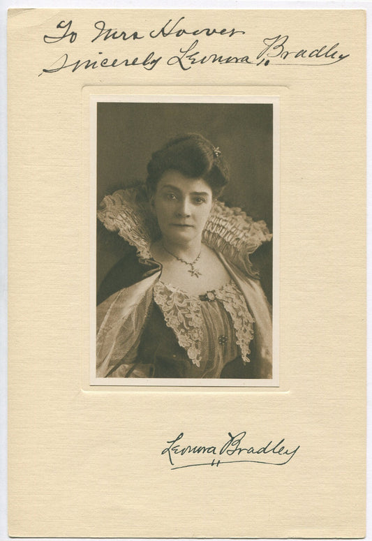 Vintage Leanna Bradley Signed Photo to Mrs Hoover - 5.75x3.75, mounted 10.5x7,