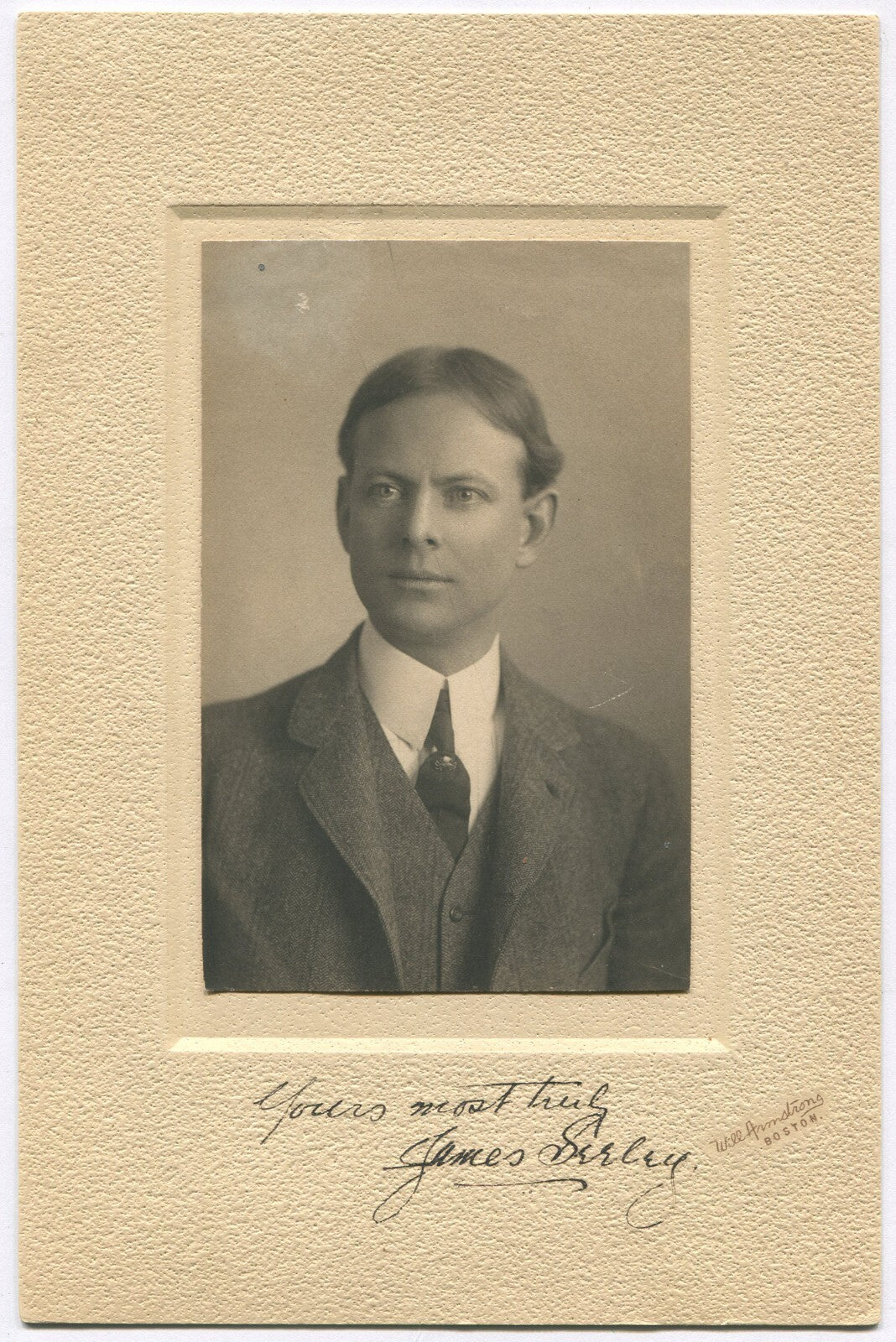 JAMES SERLEY, ACTOR, SIGNED PHOTO TO MRS HOOVER TALENT AGENT.6.25X4 PHOTO.