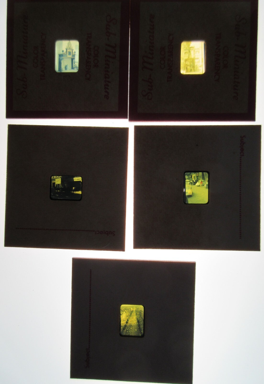 Sub Miniature Slide Lot with Box | 25 Vintage Slides Photographs Vintage