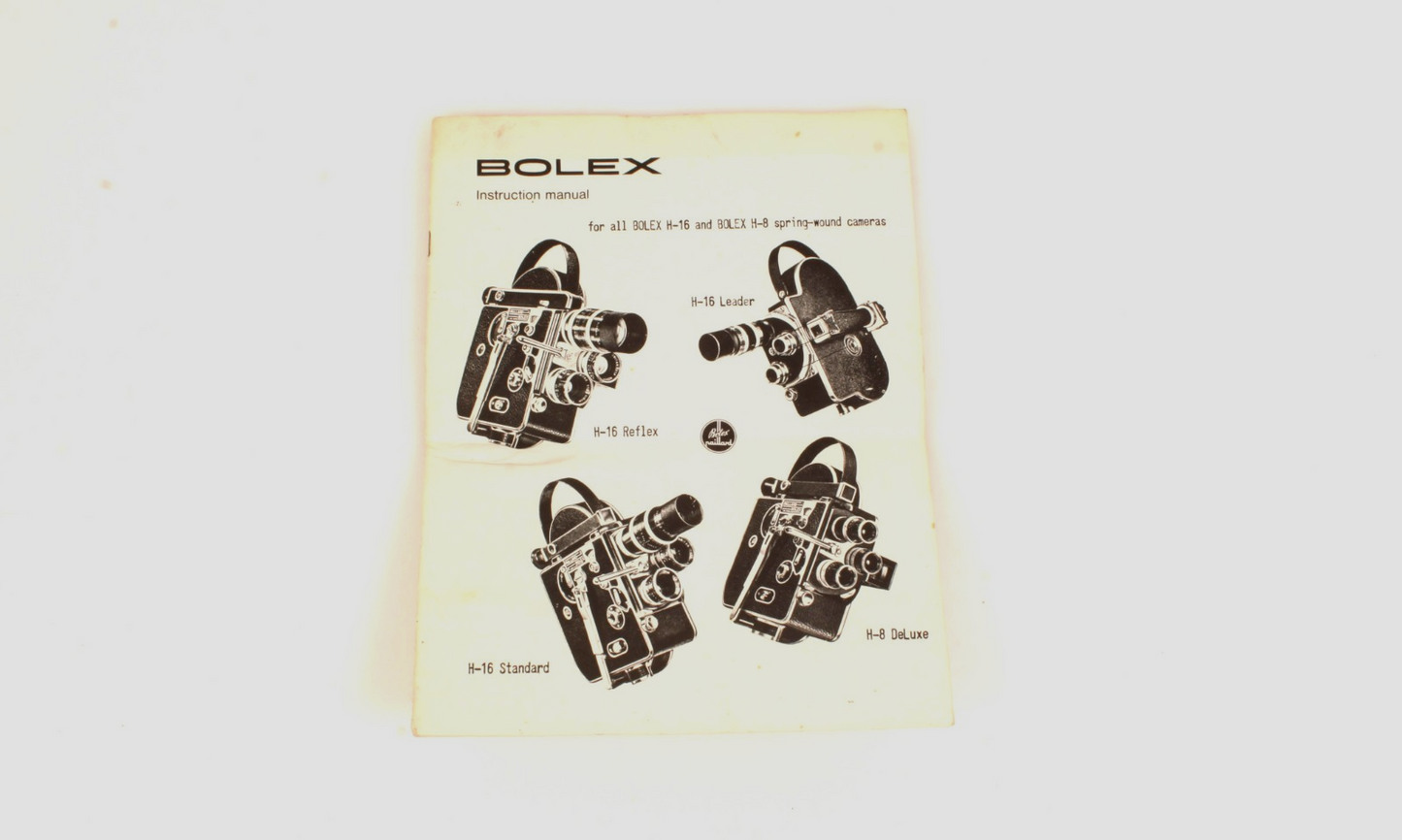 Original Bolex Manual H16 & H8 with 400ft Magazine instalation