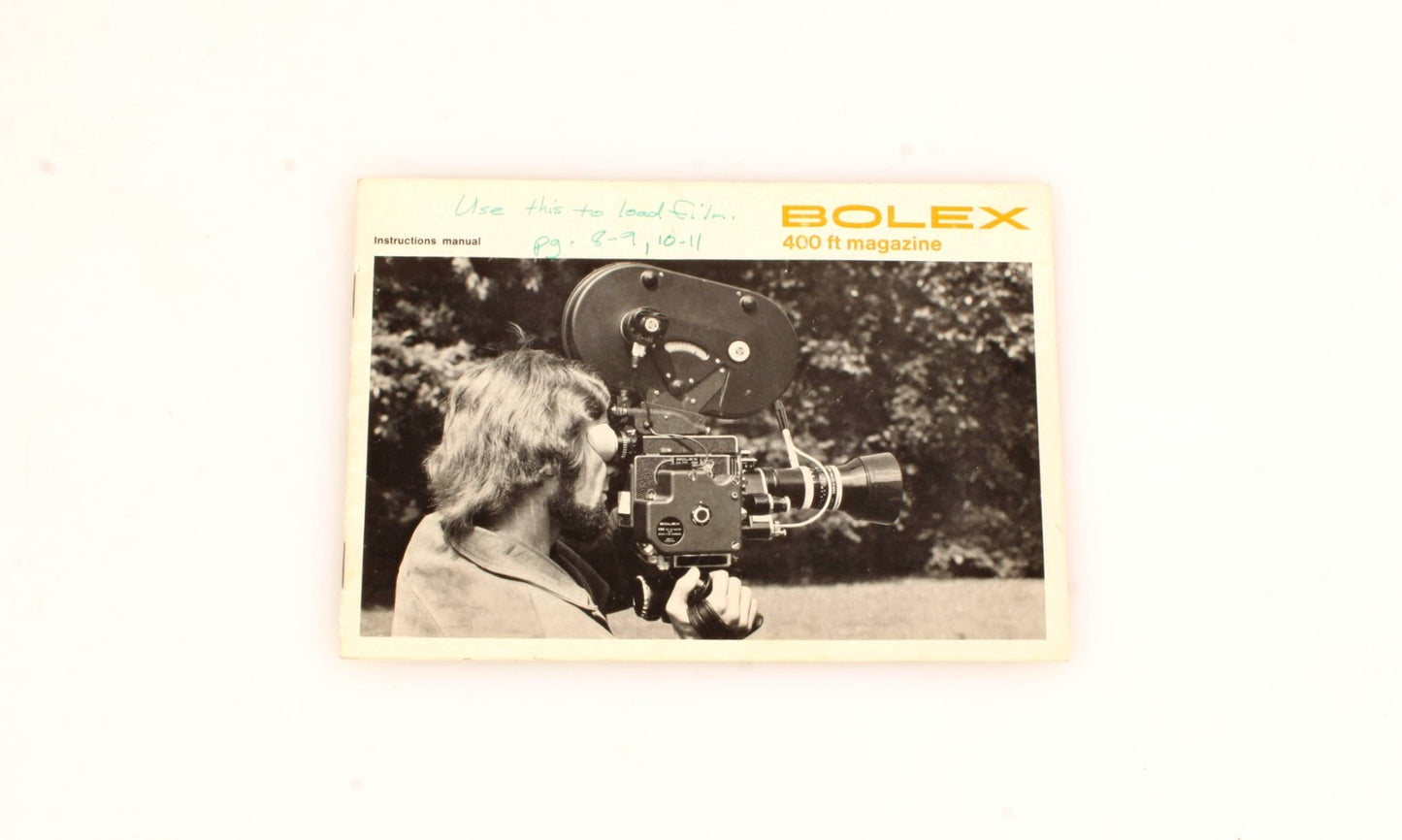 Original Bolex Manual H16 & H8 with 400ft Magazine instalation