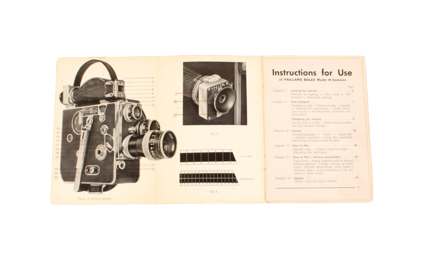 Bolex H8 Movie Camera Manual