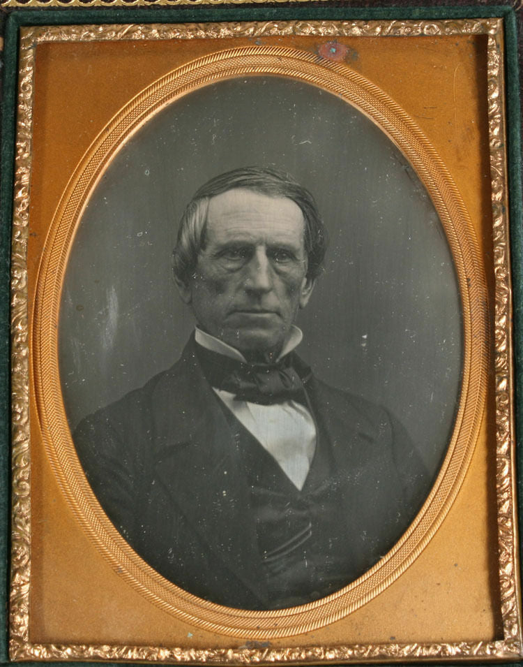 DAGUERREOTYPE A.P.GRANGER, WHIG PARTY, N.Y.1852. I.D. UNDER1/4 PLATE, FULL CASE.