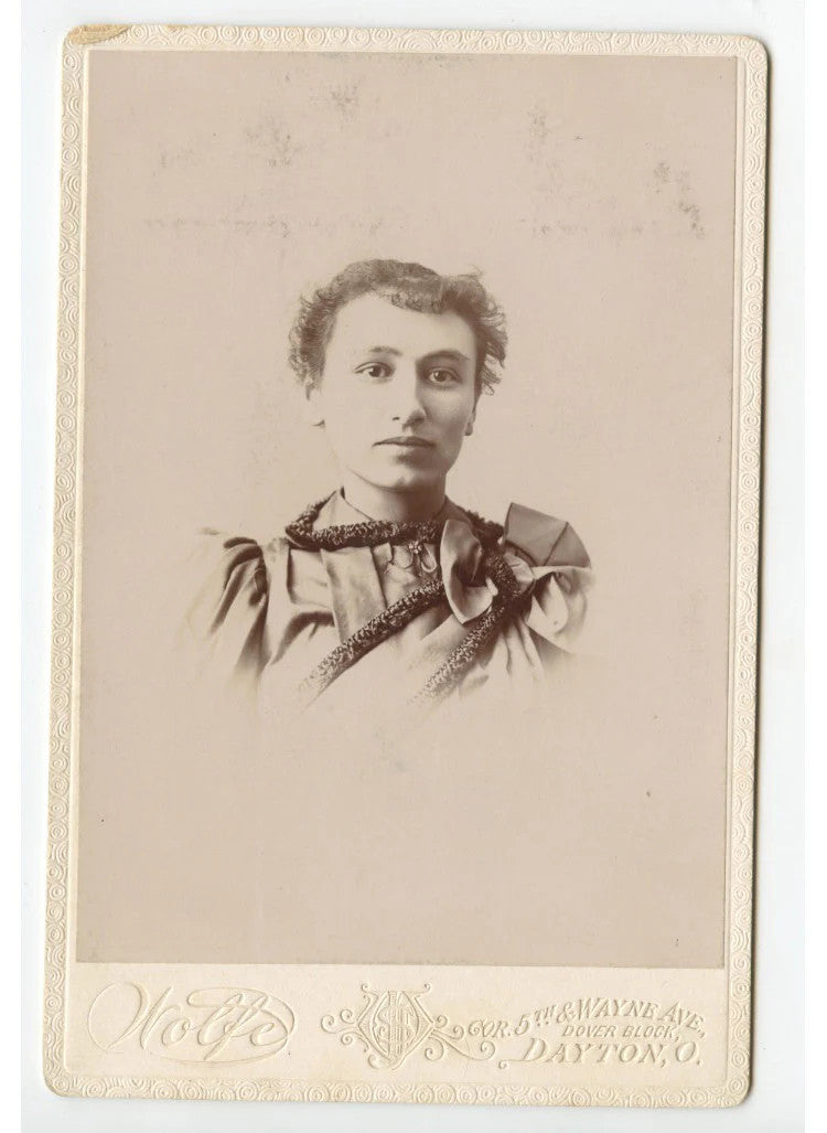 Collectible Vintage Cabinet Card Photo: Dayton, OH Lady by Wolfe - Classic