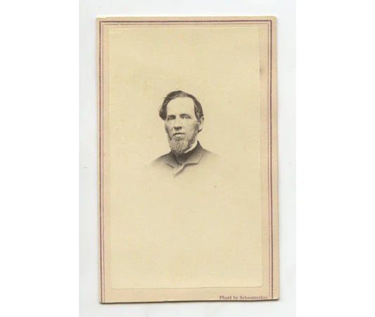 CDV STUDIO PORTRAIT MAN W/ BEARD BY SCHOONMAKER
