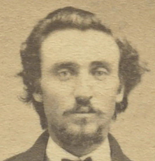 CDV PHOTO MAN FROM ADRIAN, MICH, PORTRAIT BY LYMAN, GRAPHIC BACK