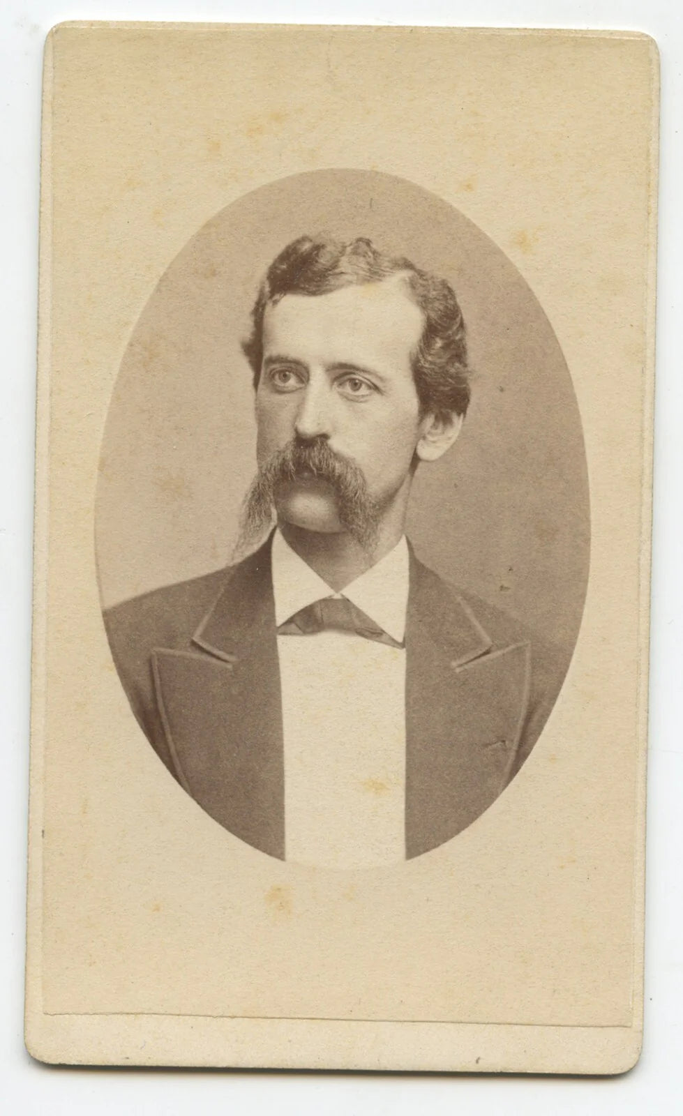 CDV PORTRAIT MAN W/ GREAT MUSTACHE FROM PHILLY, PA, BY ROTHENGATTER