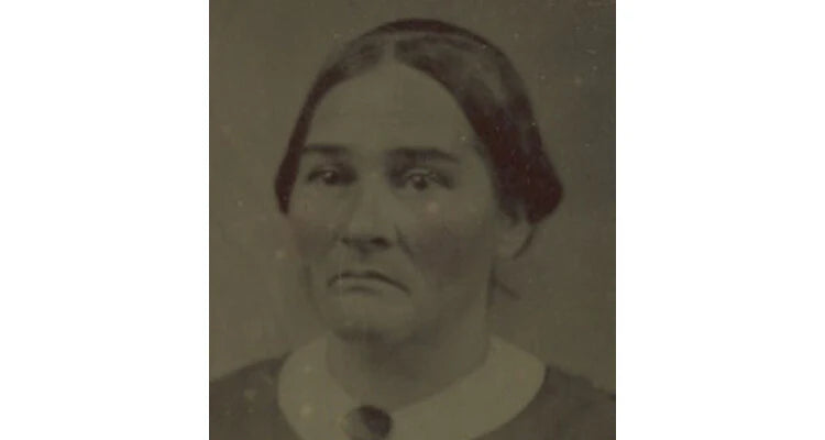 STUDIO PORTRAIT LADY W/ GREAT DRESS, 1/16 PLATE TINTYPE