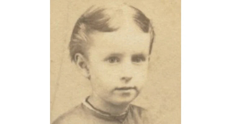 CDV PORTRAIT GIRL W/ HAT, CROSS NECKLACE + CUTE DRESS