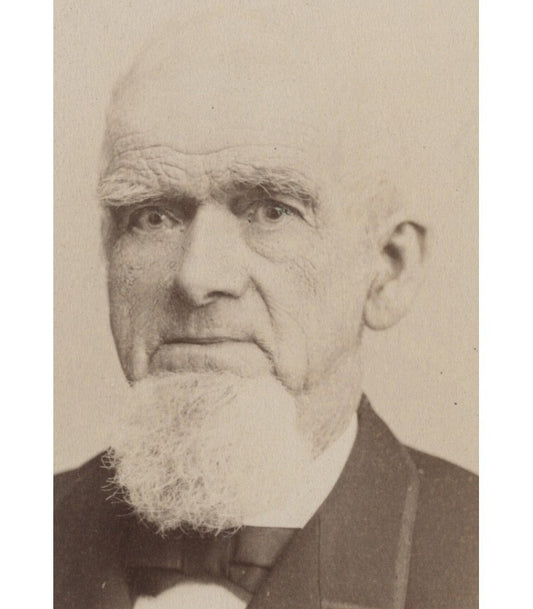 Vintage photograph: older man with chin beard, original 4.25x6.5 in packaging,