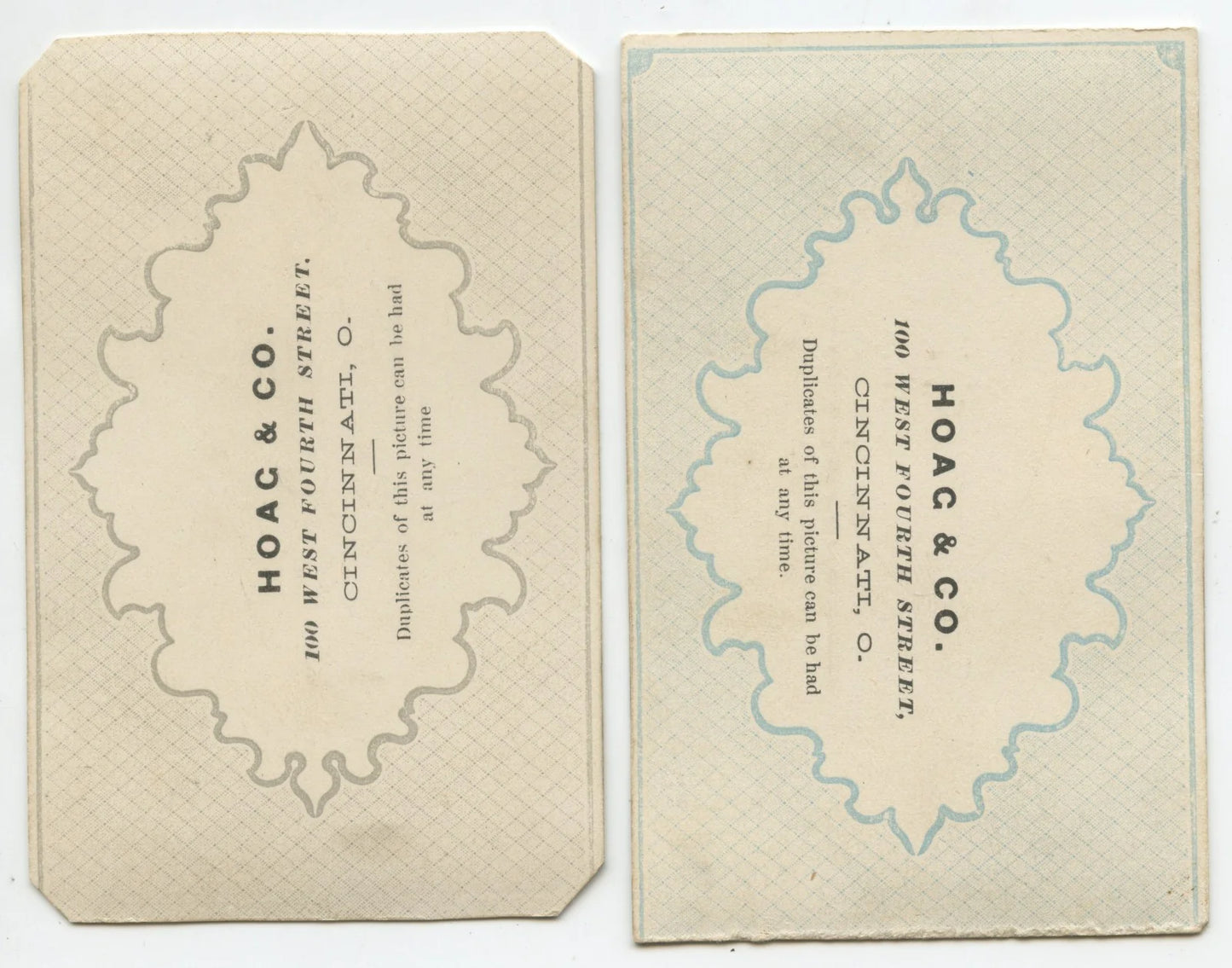 CIVIL WAR ERA BROTHERS, CINCY, OH, SET OF 2 CDV