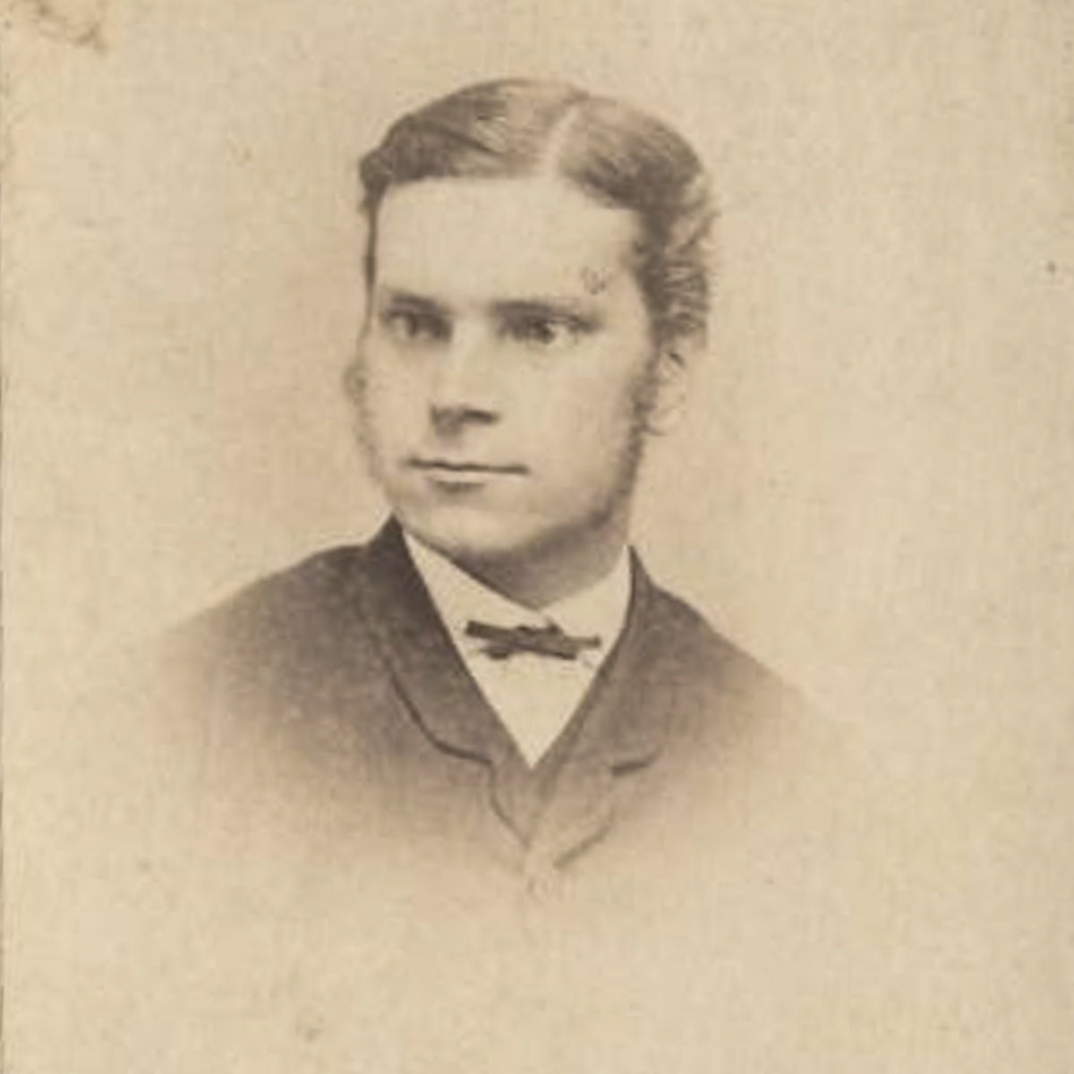 Vintage CDV of Man with Curly Sideburns