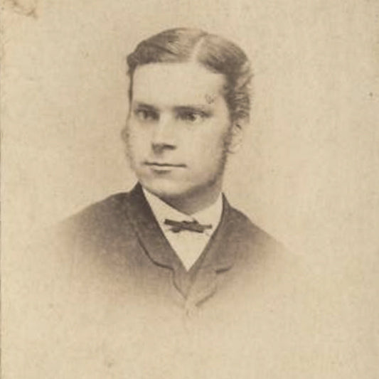 Vintage CDV of Man with Curly Sideburns