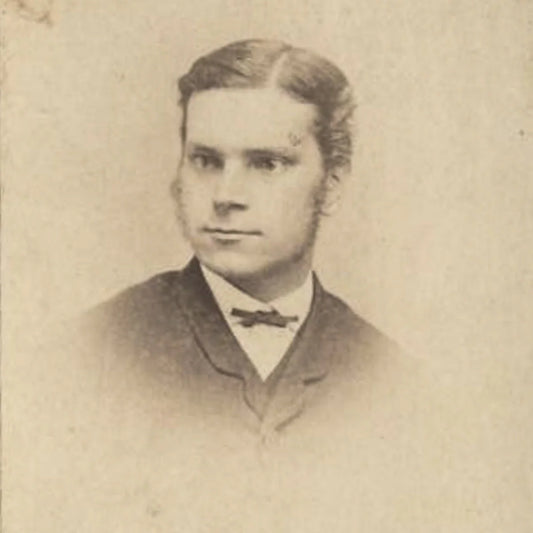 Vintage CDV of Man with Curly Sideburns