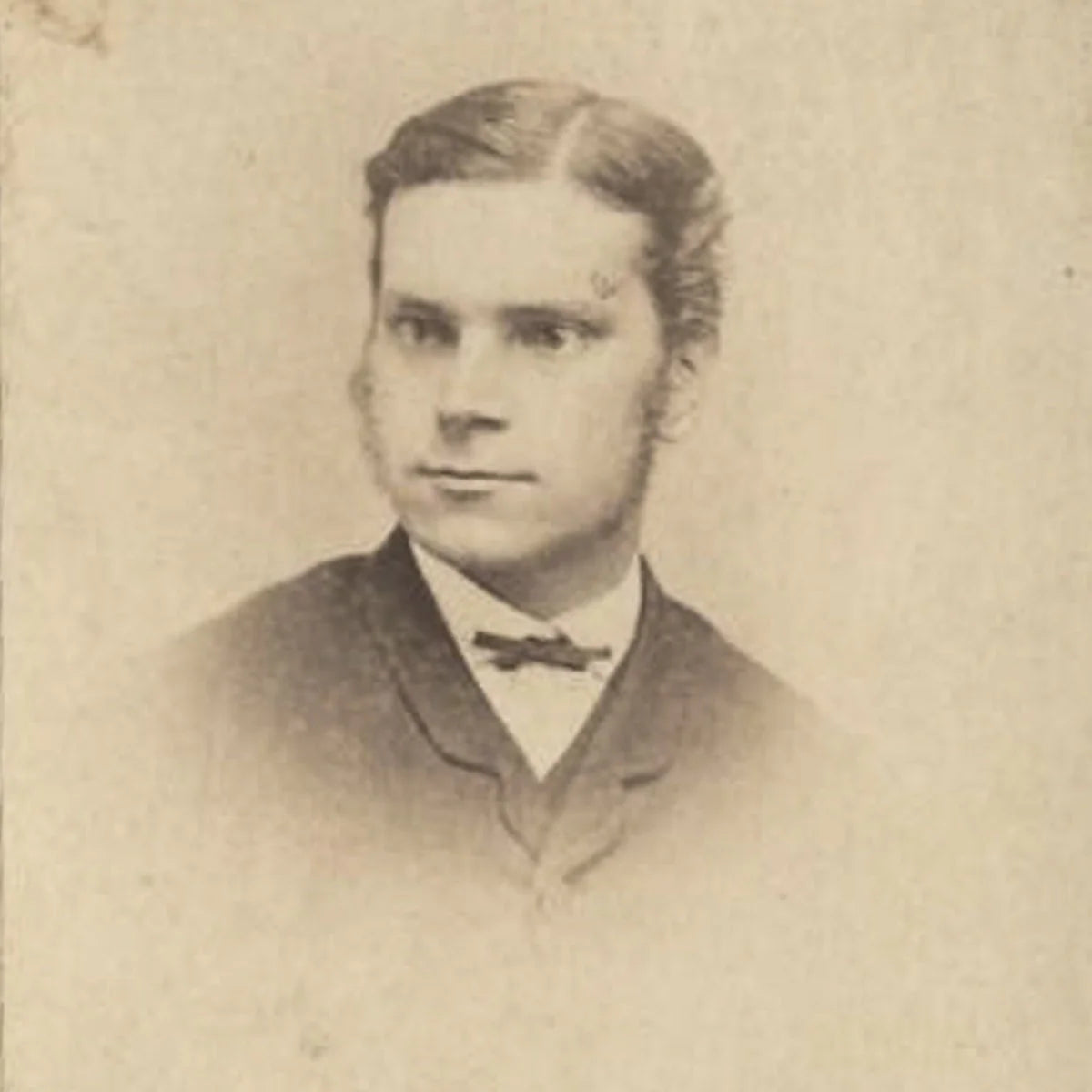 Vintage CDV of Man with Curly Sideburns