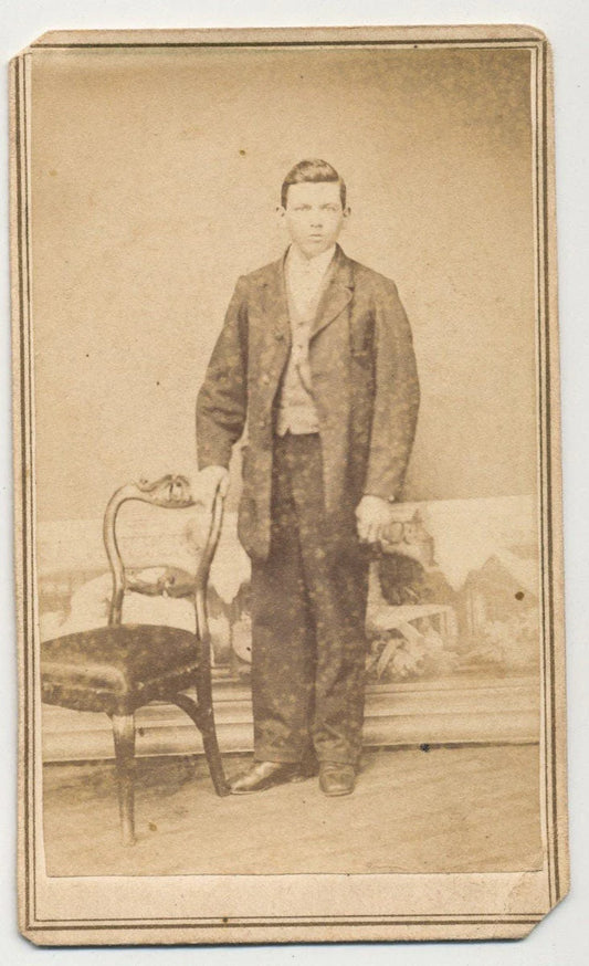 Civil War CDV Photograph, Young Man, J.E. Stauffer