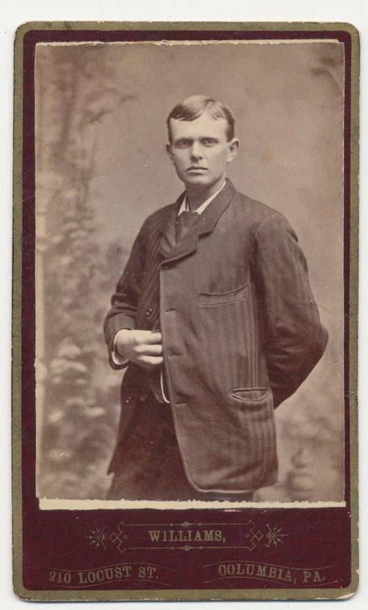1800s CDV Portrait Card, Columbia PA - L.M. Williams