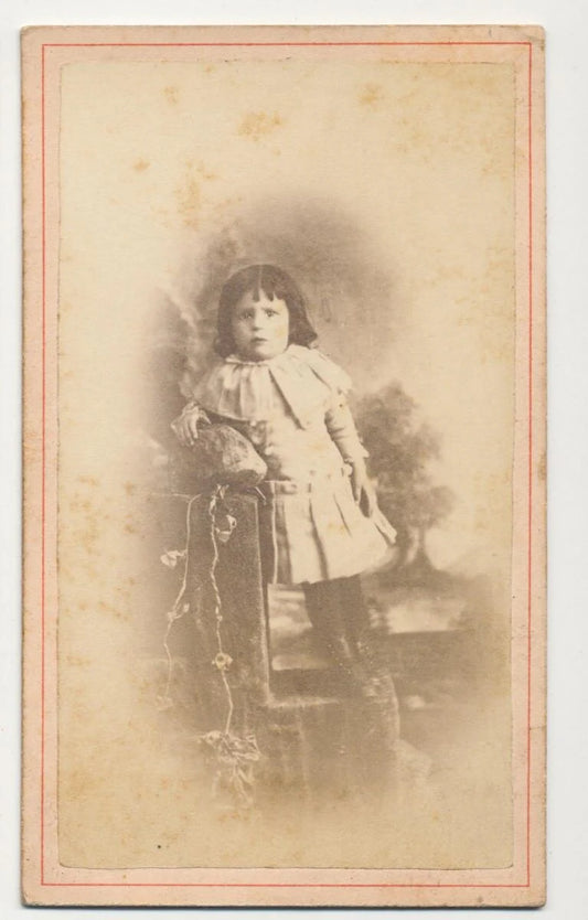 1800s CDV Photo: Little Girl, North Manchester Indiana