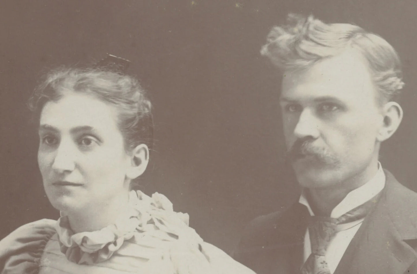 STUDIO PHOTO PORTRAIT OF MAN + WIFE