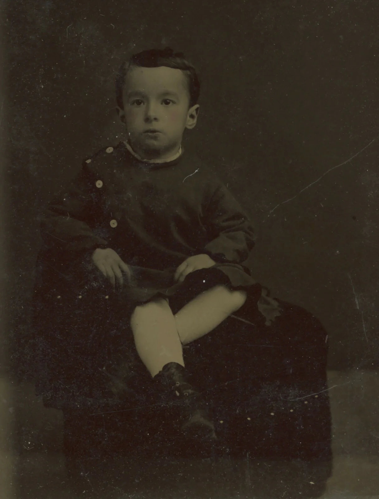 1/6 PLATE TINTYPE, CUTE CHILD