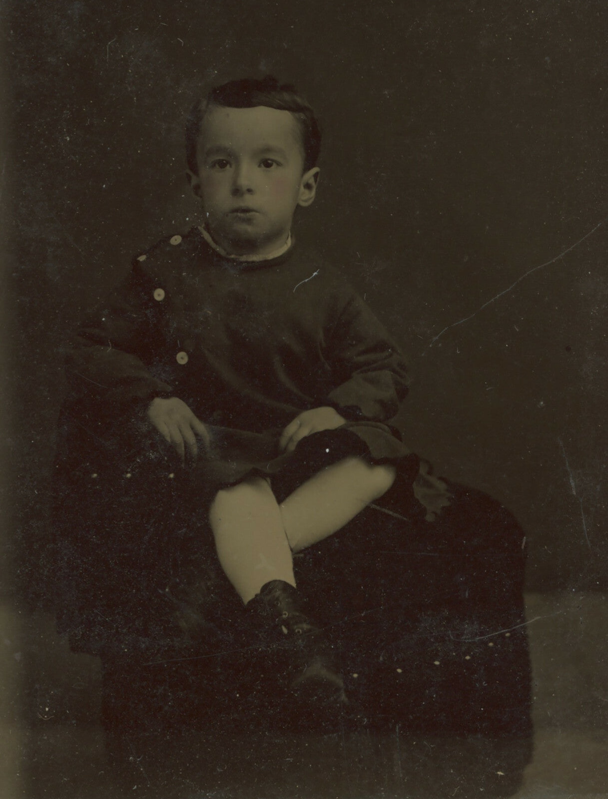1/6 PLATE TINTYPE, CUTE CHILD