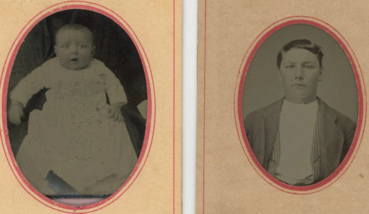 OVAL MATTE SET OF 2 TINTYPES