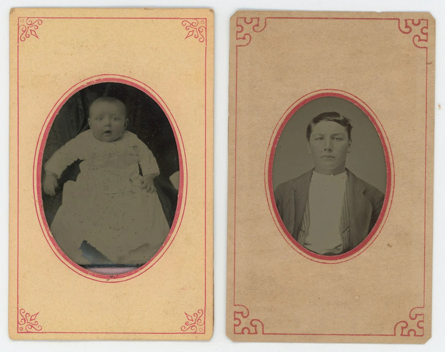 OVAL MATTE SET OF 2 TINTYPES