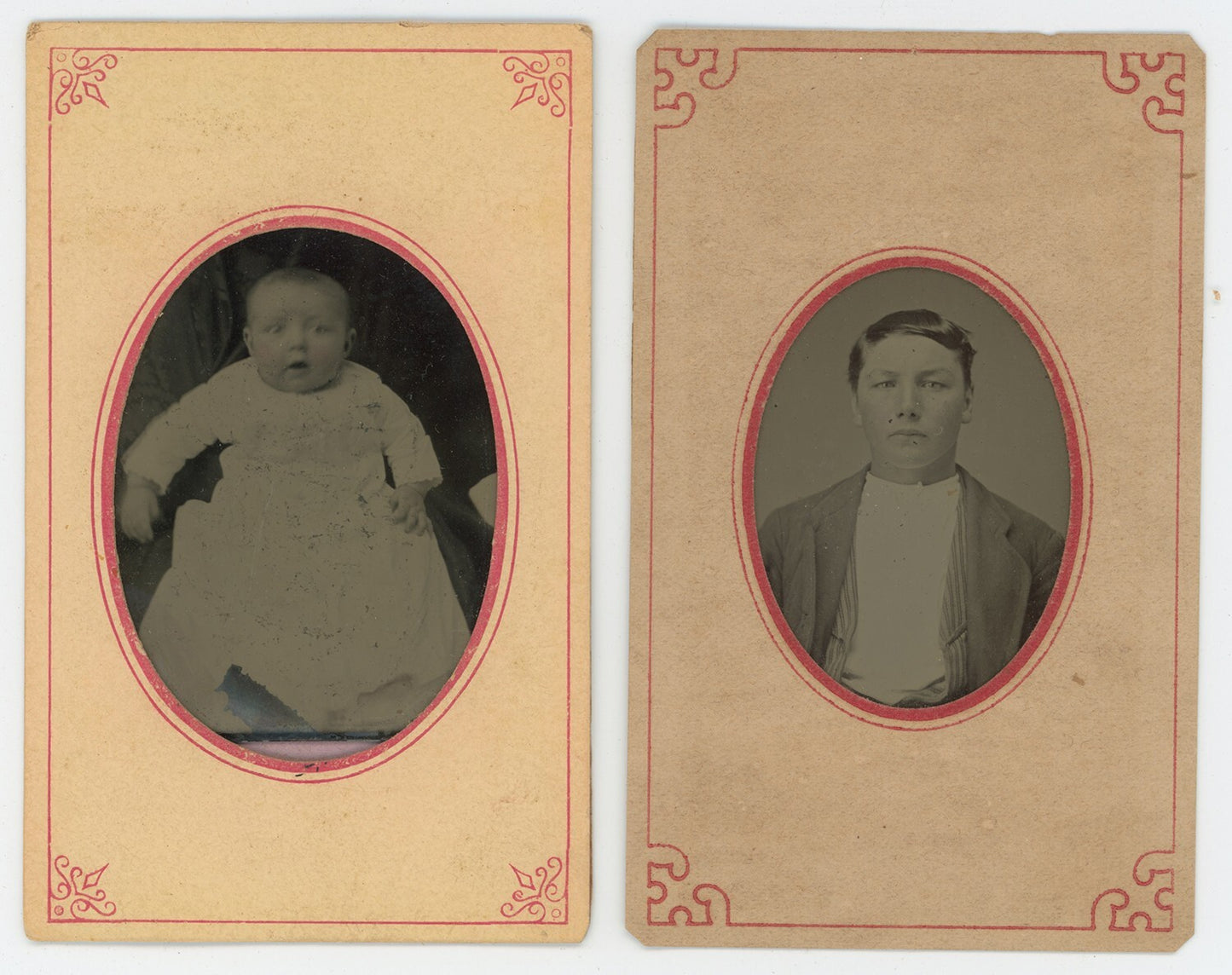 OVAL MATTE SET OF 2 TINTYPES