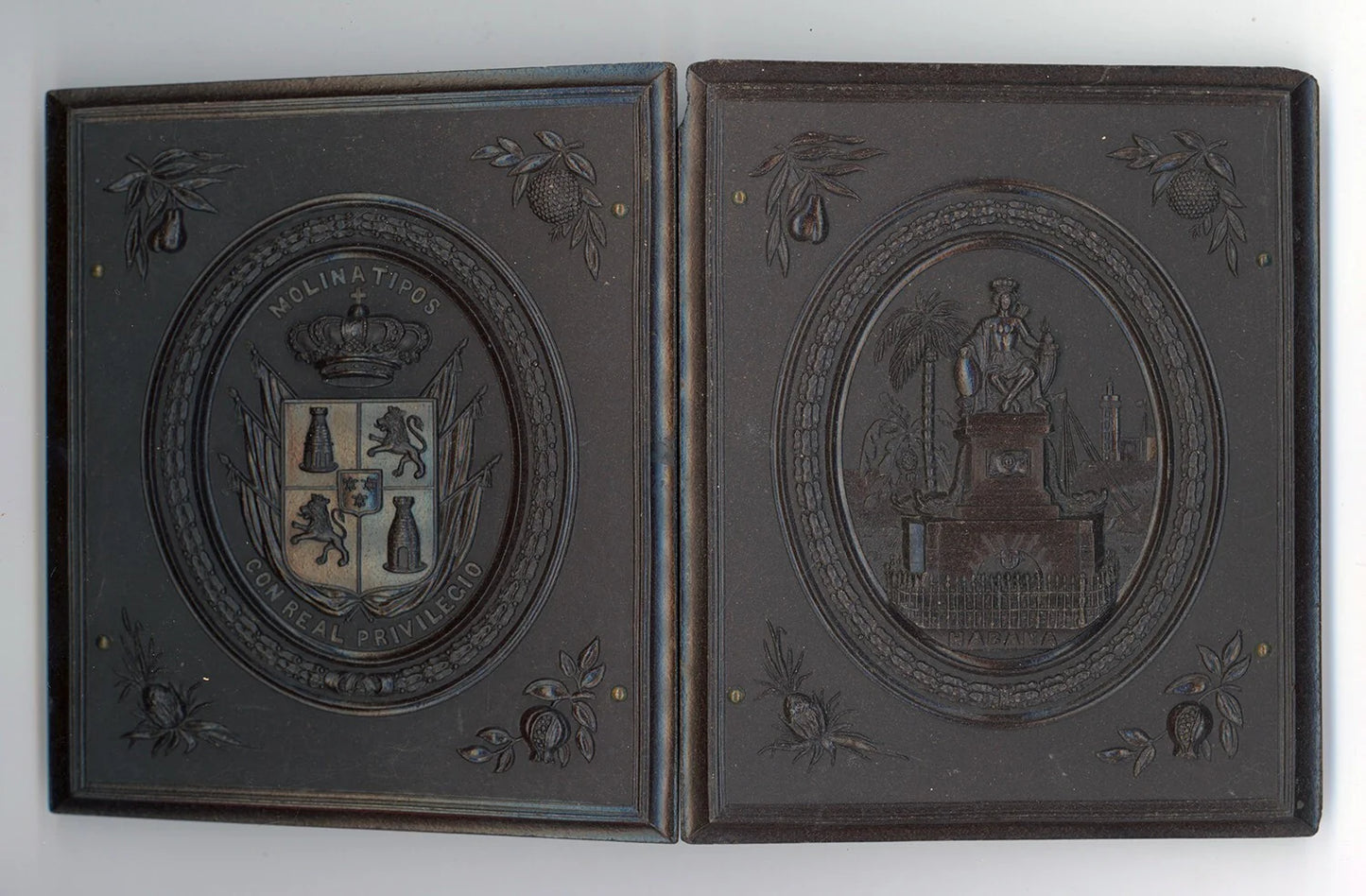 1854 CRISP AMBROTYPE BY TOMLINSON GUTTA PERCHA CASE 1/4 PLATE