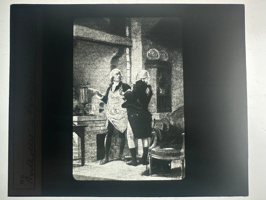 Vintage Lantern Slide:  Berthollet in Lavoisier's Lab History of Medical Science