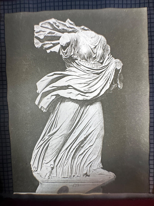 Vintage Lantern Slide Photo on Glass: Chiaramonti Niobid, Vatican Museum, 3.25 x