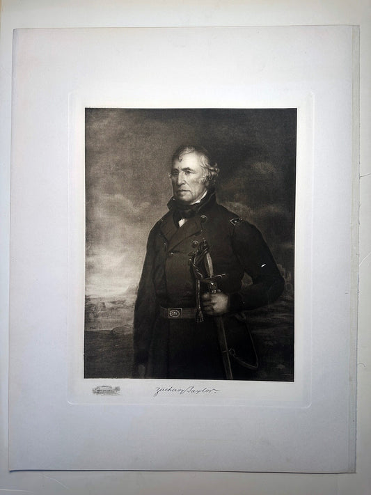 Vintage Zachary Taylor Photogravure - White House Gallery 3-Piece Set, 10x12
