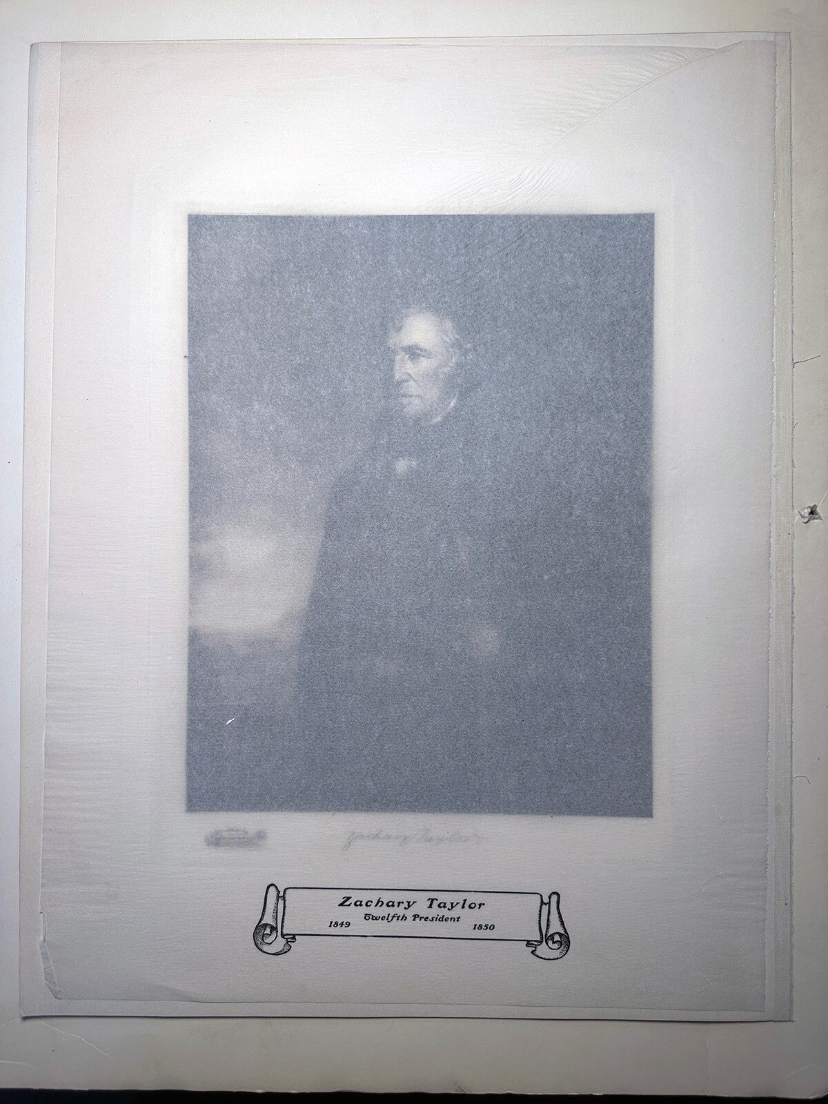 Vintage Zachary Taylor Photogravure - White House Gallery 3-Piece Set, 10x12