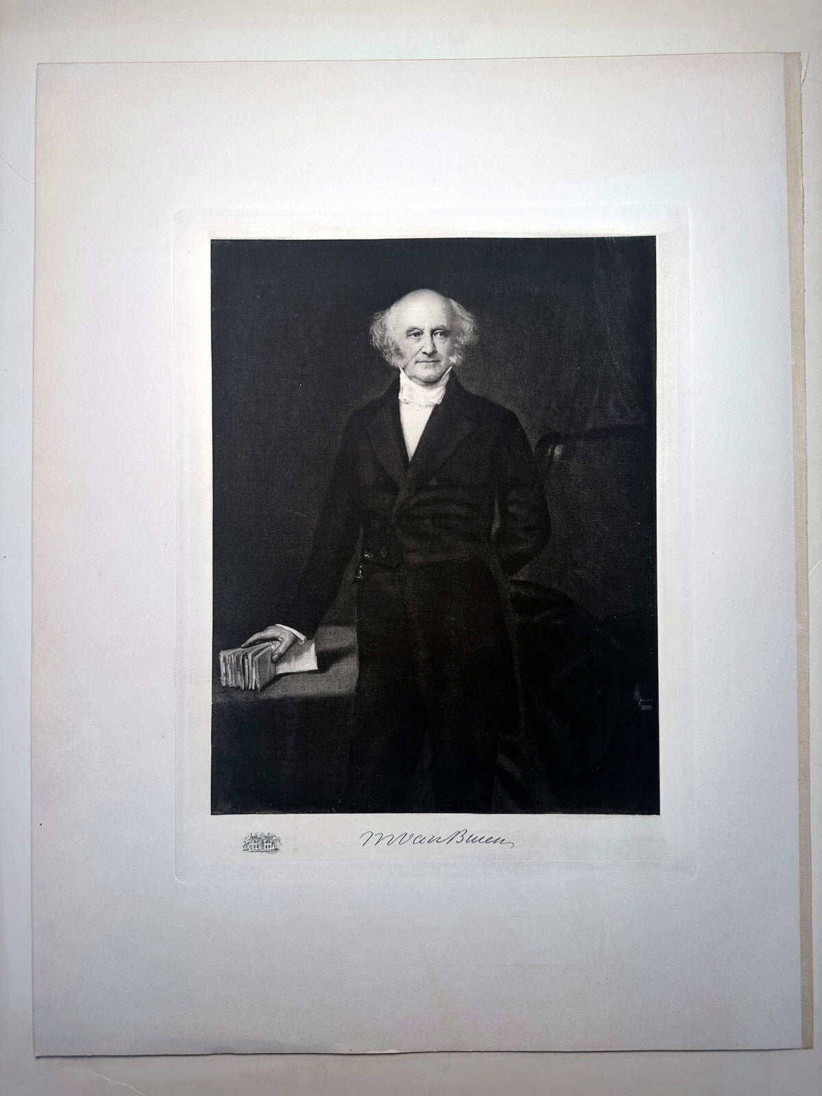 Vintage photogravure: Martin Van Buren portrait - Official White House Gallery,