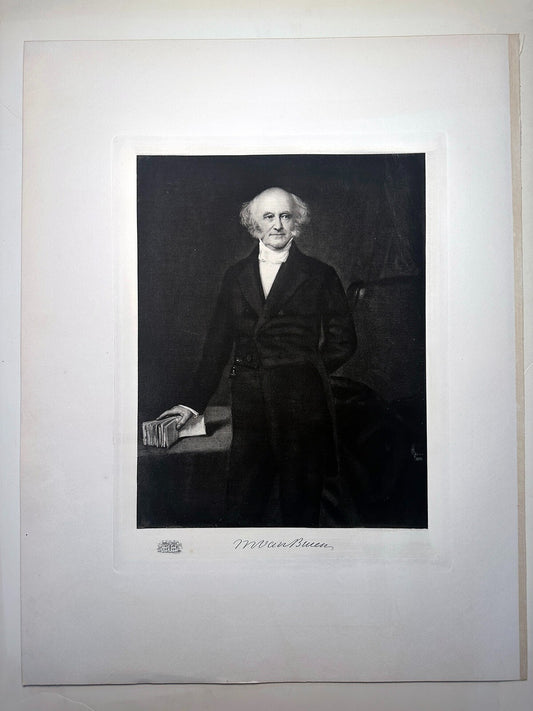 Vintage photogravure: Martin Van Buren portrait - Official White House Gallery,