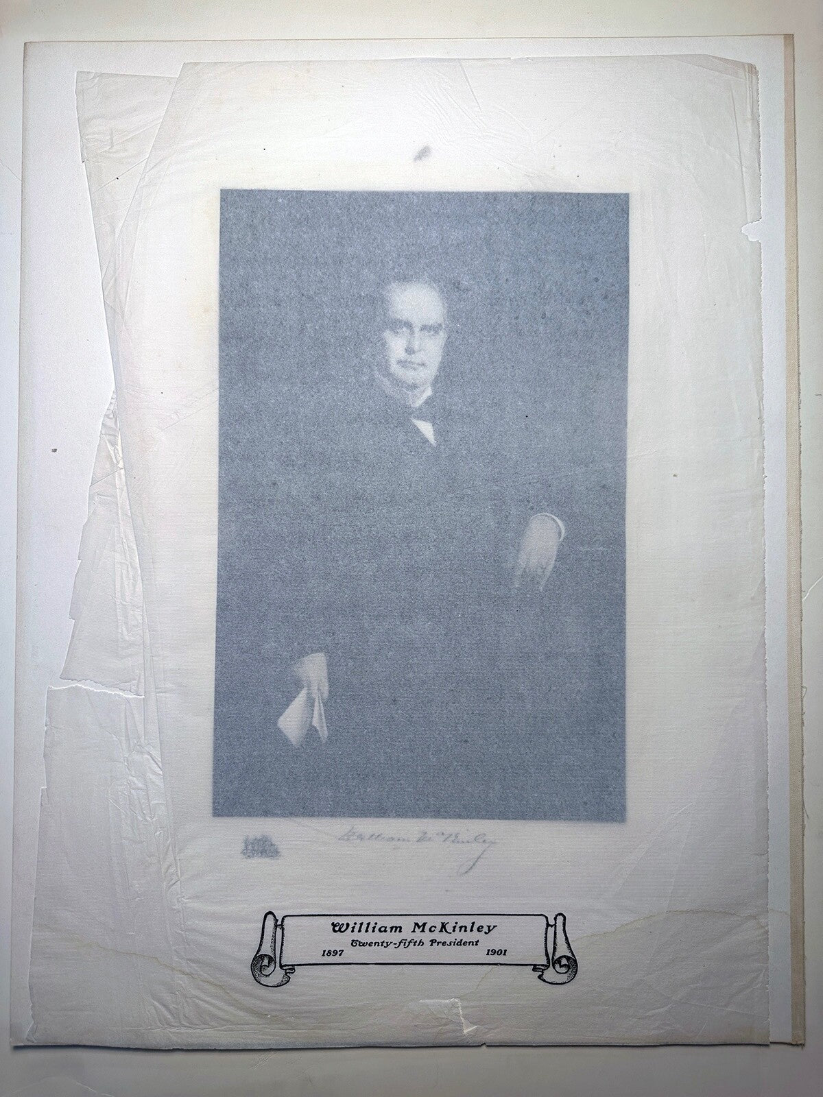 Vintage photogravure of President William McKinley – Official White House