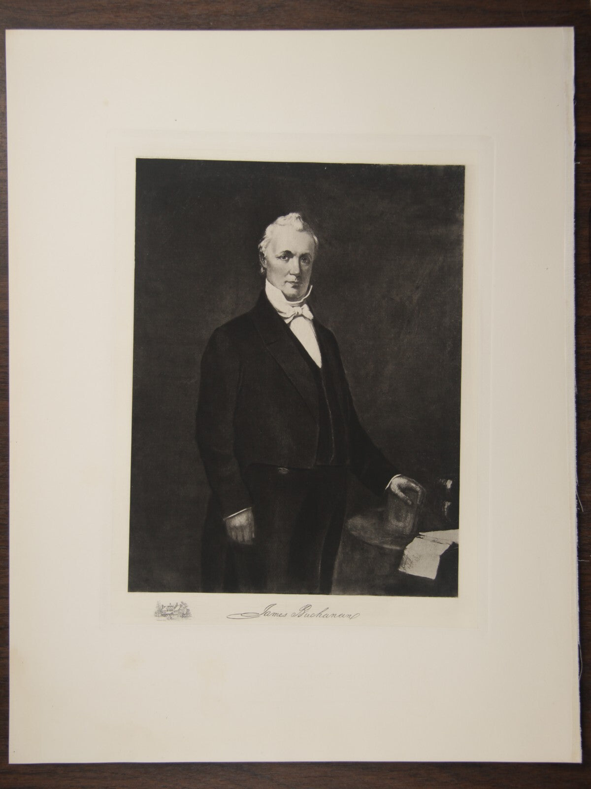 Vintage Photogravure of President James Buchanan - White House Gallery, 10x12