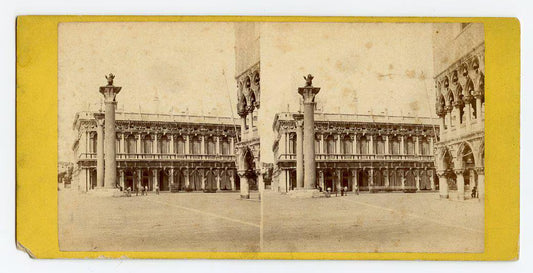 Antique 19th Century Stereoview of Venice