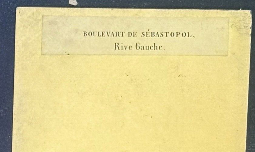 Vintage Stereoview Card - Boulevard de Sébastopol, Rive Gauche, Paris 1867 -